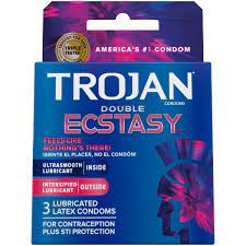 TROJAN DOUBLE ECSTASY CONDOMS X3